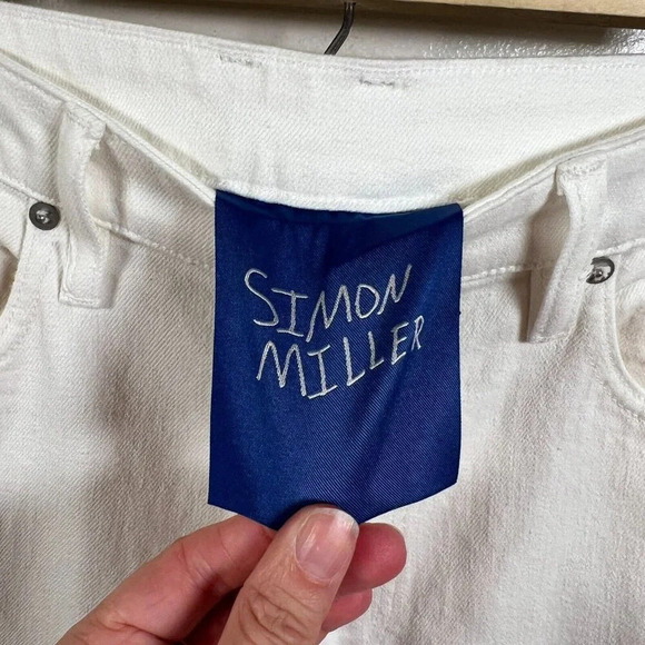Simon Miller W013 Straight Leg Jeans Size 30 Ivory White High Rise Denim - Picture 3 of 12